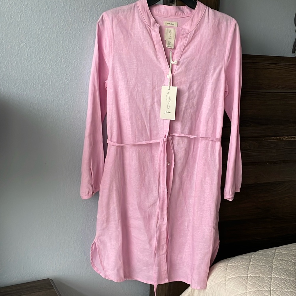 Joie 100% linen dress with removable belt